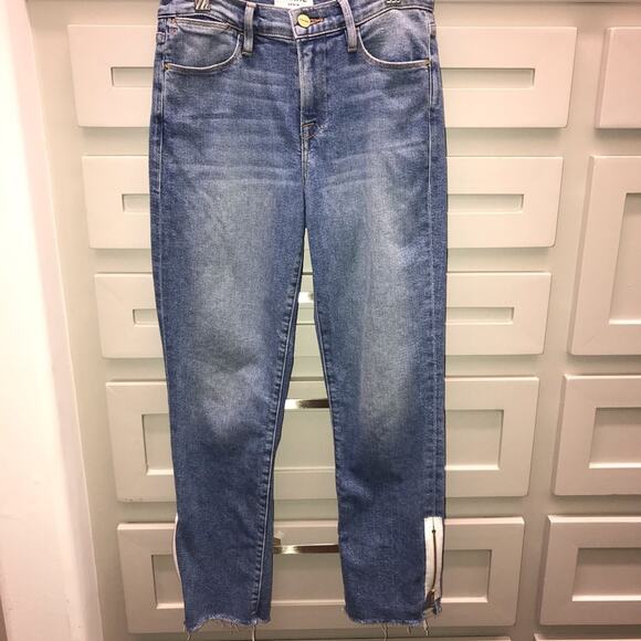 FRAME DENIM Le High Straight Zip Jeans Allowell 26 - Picture 3 of 7